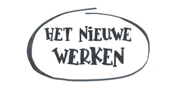 Het nieuwe werken - illustratie